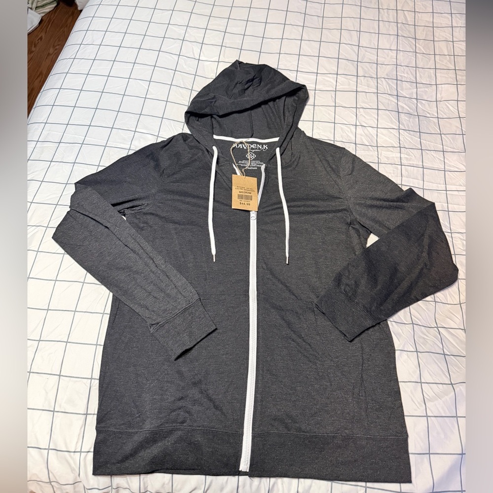 Men's Gray Lightweight Hoodie Jacket